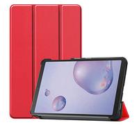 SATURCASE PU Cuir Flip Pliable Folio Stand Protecteur Tablette Housse Étui Coque pour Samsung Galaxy Tab A 8.4 (2020) (Rouge)