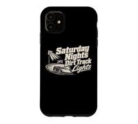 Saturday Nights Dirt Track Lights Ventilateur de Voiture de Course Coque pour iPhone 11