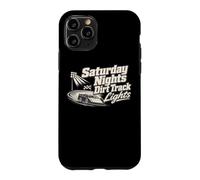 Saturday Nights Dirt Track Lights Ventilateur de Voiture de Course Coque pour iPhone 11 Pro