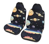 Saturn Jupiter Earth Dua Sarung JOK Mobil,*, Sarung JOK Mobil Depan, Cocok Untuk Sebagian Besar Mobil, SUV, Truk, Van, Dll.
