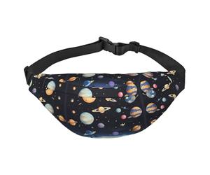 Saturn Jupiter Earth Grand sac banane tendance pour voyage, décontracté, convient pour le sport, la course à pied, le cyclisme, les voyages, la pêche