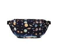 Saturn Jupiter Earth Sac banane avec plusieurs poches, facile à transporter, adapté pour le sport, les voyages et une utilisation quotidienne.