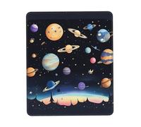 Saturn Jupiter Earth Tapis de souris multicolore en caoutchouc épais avec bord verrouillable 17,8 x 21,8 cm pour bureau, jeux, étude et bureau