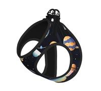 Saturn Jupiter Ensemble harnais et laisse doux pour animal de compagnie, harnais en maille réglable pour chiots et chats de petite et grande taille