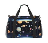 Saturn Jupiter Sac de sport imprimé Terre pour voyage, week-end à bandoulière, sac de sport pour homme et femme