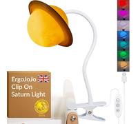 Saturn Lampe Clip Veilleuse LED Dimmable pour Bébé Enfant 7 couleurs | Tête détachable. Allaitement (nouveau-né). 6 niveaux de luminosité. 7 couleurs. Lampe de lecture / chevet.