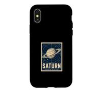 Saturn Planet Rings Space Observer Carte du Ciel Coque pour iPhone X/XS