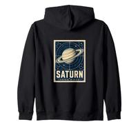 Saturn Planet Rings Space Observer Carte du Ciel Sweat à Capuche