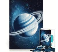 Saturne dans l'espace Puzzle de 1000 pièces pour Adultes Jeu de réflexion et de détente Design Original Collection d'œuvres d'art à Assembler (38x52cm)