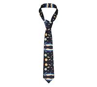 Saturne Jupiter Terre Cravate De Costume Pour Hommes Tissu En Soie Doux Et Confortable Sans Décoloration Durable Dimensionnel Et Élé Cadeau De Vacances Adapté Aux Hommes D'affaires De Banquet De M