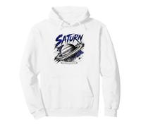 Saturne Planet Ringed World Space Coordonnées Sweat à Capuche