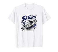 Saturne Planet Ringed World Space Coordonnées T-Shirt