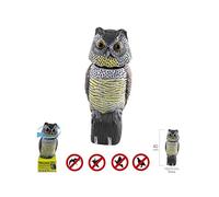 Saturnia 5120300 Buho Répulsif pour Oiseaux avec tête pivotante 40 cm Blanc