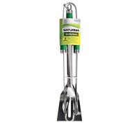 SATURNIA 8130276 Set d'accessoires pour barbecue 3 pièces (épatule, pinces et fourchoir) 34,5 cm, 18/8 Stainless Steel