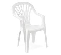 Saturnia - Chaise en résine Monobloc avec Dossier Haut Zena, Blanche