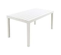 Table Résine Lames Blanca Sumatra 138x78x72 (Alt) Cm.