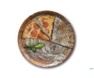 SATURNIA Napoli Flour 04Z32018 Assiette à Pizza en Porcelaine 33 cm