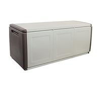 SATURNIA Tronc de conteneur polyvalent en polypropylène, boîte pleine longueur, 100% Made in Italy, 138x53h57 cm, couleur gris clair