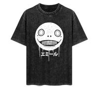 SATURNin&pd Unisex T-Shirt Vintage Fun Emil Nier Replicant Automata Game 100% Cotton Round Neck Black M