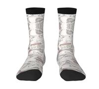 SATUSA Cartoon Car Birds Shoes Print 3D Nouveauté Chaussettes Unisexe Deluxe Personnalité Chaussettes Courtes Chaussettes 40-42 cm, 3 noir, Taille unique