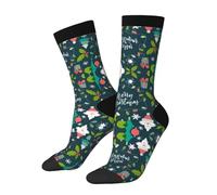 SATUSA Chaussettes fantaisie unisexes avec impression 3D Merry Christmas 40-42 cm, 3 noir, Taille unique