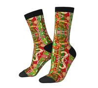 SATUSA Chaussettes fantaisie unisexes avec impression 3D Merry Christmas 40-42 cm, 3 noir, Taille unique