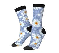 SATUSA Chaussettes fantaisie unisexes avec impression bleue 3D 40-42 cm, 3 noir, Taille unique