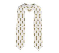 SATUSA Étole de remise de diplôme avec imprimé ananas à paillettes dorées | Écharpe de remise de diplôme | Étole d'honneur unisexe adulte 182 cm de long