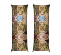 SATUSA Housse de coussin de corps imprimée de rue italienne 50,8 x 152,4 cm, taie d'oreiller longue avec fermeture éclair