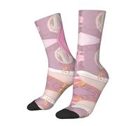 SATUSA Intérieur de salle de bain imprimé 3D chaussettes fantaisie unisexe chaussettes de luxe personnalité chaussettes courtes 40-42 cm, blanc, Taille unique