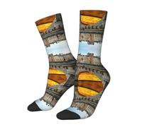 SATUSA Paysage Paris Imprimer 3D Nouveauté Chaussettes Unisexe Personnalité Deluxe Chaussettes Courtes Chaussettes 40-42cm, blanc, Taille unique
