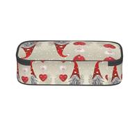 SATUSA Trousse à crayons à plusieurs couches avec impression Merry Christmas - Polyvalente, durable et compacte en tissu Oxford