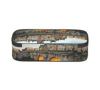 SATUSA Trousse à crayons à plusieurs couches avec impression paysage Paris - Polyvalente, durable et compacte en tissu Oxford