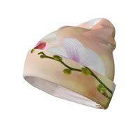 SATUSA White in The Pond Print Slouchy Beanie Hat for Women Fashion Knit Hat Warm Winter Hats Beanie Hat