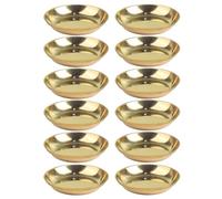 SATVIK Lot de 12 petits bols Bhog en laiton pur pour Pooja | Puja Katori indien pour la méditation, Prasad et Diwali | Fournitures d'autel bouddhiste tibétain