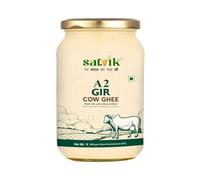 SATVIK PURE GHEE Gir A2 Gir Vache Ghee 1 litre à partir de la méthode Bilona Bilona Ghee A2 Vache Desi Ghee 1 litre, 1,49 kg