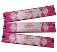 Satya Encens Aromatique AARUDA - Encens Naturel Aromathérapie - Bâtons d'Encens - 3 Boîtes de 15 g, longue durée
