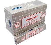 Satya Lot de 12 boîtes d’encens Sauge Blanche 15 g