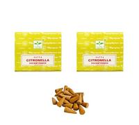 Satya Lot de 2 cônes d'encens à la citronnelle, utilisés pour l'aromathérapie, le spa, le yoga, les mariages, le Reiki, la méditation, la guérison DHS
