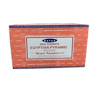 Satya Lot de 240 bâtons d'encens pyramide égyptienne - Arôme de résine ancienne pour la sagesse et la méditation (12 x 20)