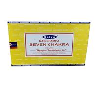 Satya Lot de 240 bâtons d'encens Seven Chakra - Arôme équilibré pour harmonie et alignement (12 x 20)