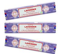 Satya Lot de 3 bâtons d'encens Lavande 15 g pour Mind Body and Soul Greensense