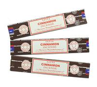 Satya - Lot de 3 paquets de bâtonnets d'encens Nag Champa - parfum cannelle