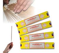 Satya Lot de 4 bâtonnets d'encens originaux, différents parfums - Citronnelle
