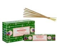 Satya Lot de 6 paquets de bâtons d'encens Parfum bois de santal Lavande Musc Positive Vibes Namaste Nag Champa Reiki Rose