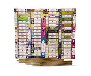 Satya Nag Champa Bâtonnets d'encens Assortis - Lot de 12 paquets de bâtonnets d'encens x 15 grammes | Pour la méditation, le yoga, la guérison, l'aromathérapie, la relaxation, la spiritualité |