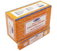 SATYA Nag Champa Eastern Tantra Agarbatti | Bâtons d'encens Masala roulés à la main | 12 paquets de 15 g chacun dans une boîte | Produit de qualité exportation