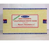 Satya Nag Champa Lot de 12 bâtonnets d’encens 15 g, CALIFORNIAN WHITE SAGE