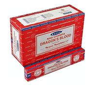 Satya Nag Champa Lot de 12 bâtonnets d’encens 15 g, DRAGON'S BLOOD