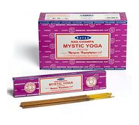 Satya Nag Champa Lot de 12 bâtonnets d’encens 15 g, MYSTIC YOGA